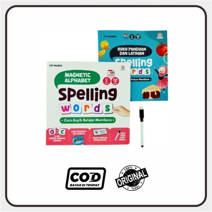 Mainan Edukatif Magnetic Play Book Alphabet Spelling Words