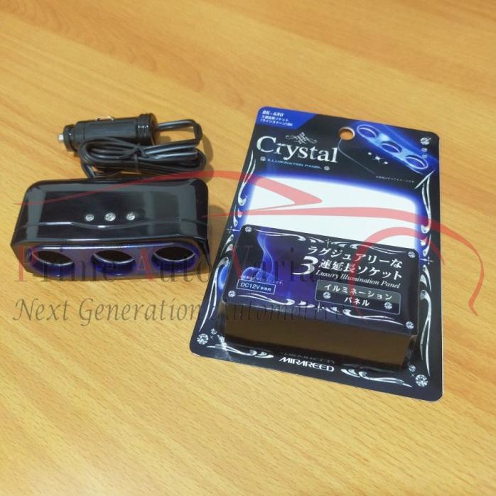 Asli Car Cigarette Lighter Cabang Colokan Api Rokok Mobil - Crystal Bk680 Hemat