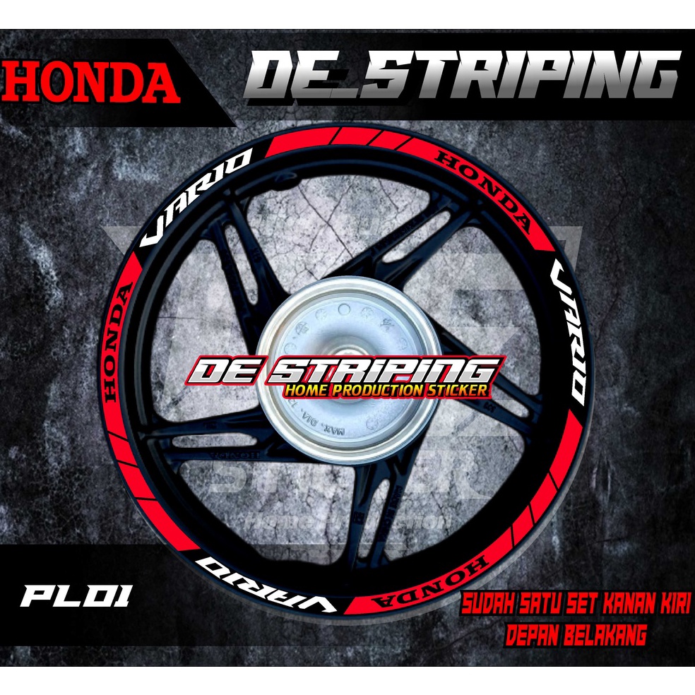 pjrs -82 stiker velg sticker velk stiker cutting velk (pl01) honda vario 110 karbu 110 fi vario 125 