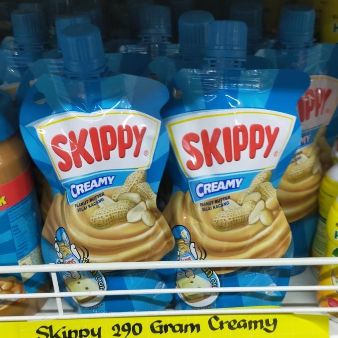 

:0:0:0] skippy creamy peanut butter pouch 290g selai kacang krim