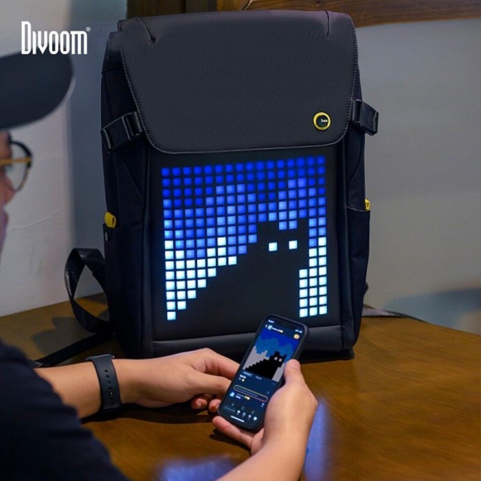 AERA DIVOOM PIXOO SMART BACKPACK M WITH LED PIXEL ART DIY TAS RANSEL