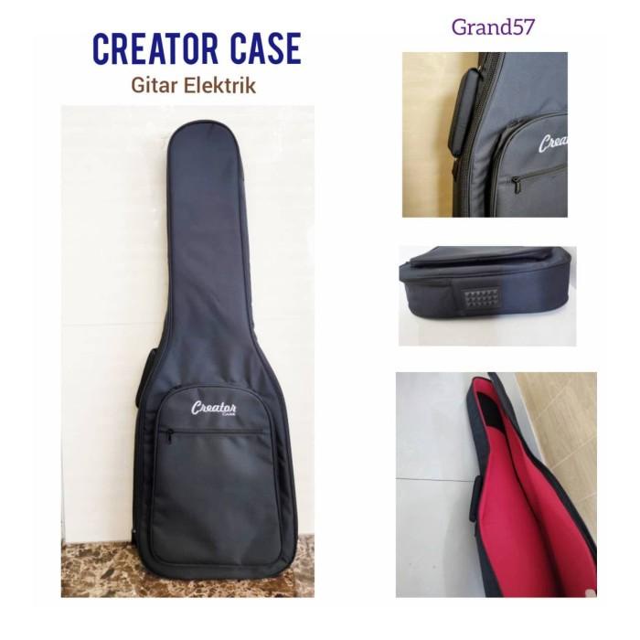 Tas Gitar Elektrik Creator Case Gigbag Gitar Elektrik Black
