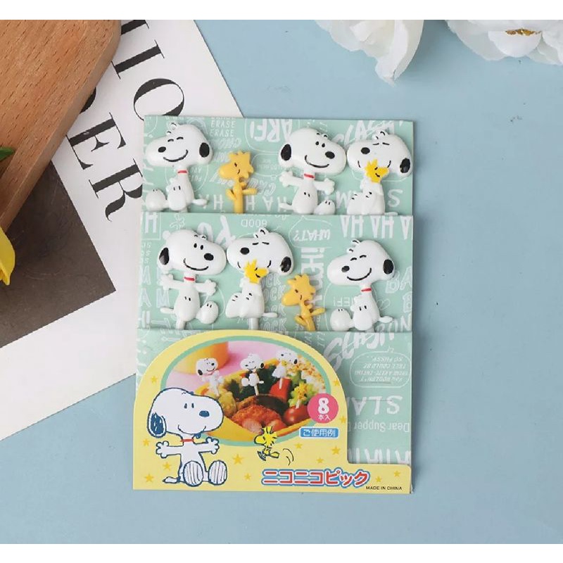 Tusukan Bento Karakter Snoopy Food pick bento bekal