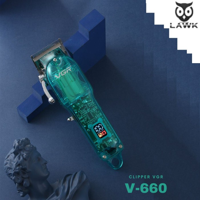 Hair clipper VGR V660 CORDLESS / Mesin cukur rambut VGR transparant