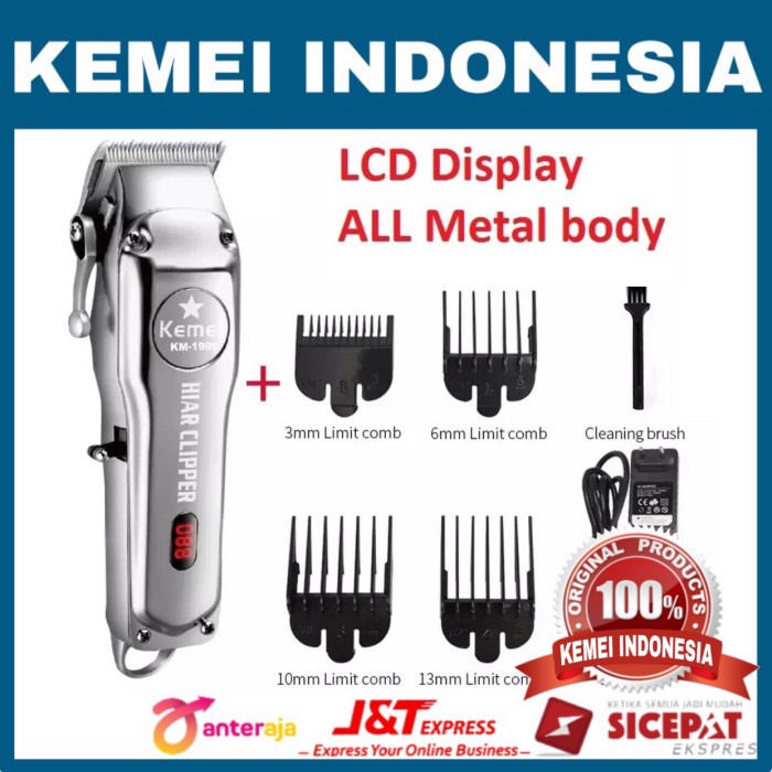 KEMEI KM 1996 all metal body kemei km-1996 mesin cukur rambut