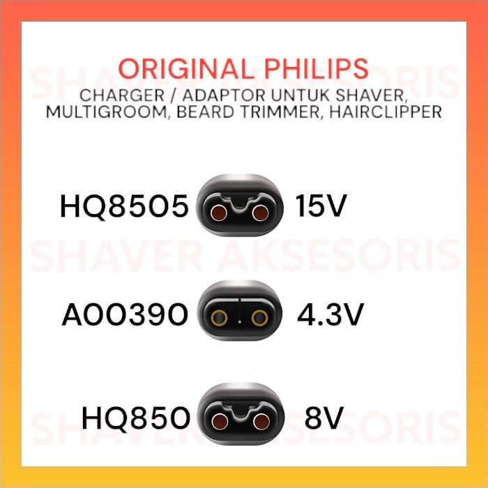philips charger original A00390 HQ8505 HQ850 adaptor shaver multigroom