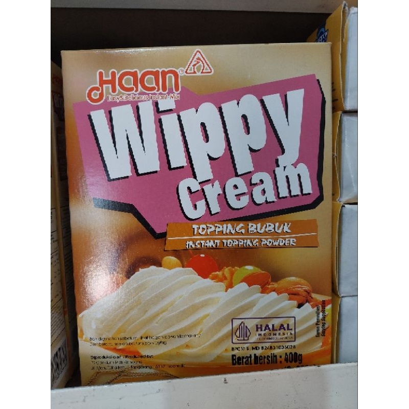 

Haan Wippy Whippy Whipped Whip Whipping Cream Topping Bubuk 400Gr