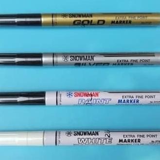 

Spidol Snowman Sier White Gold Marker Putih Emas Extra Fine Point Limited Edition