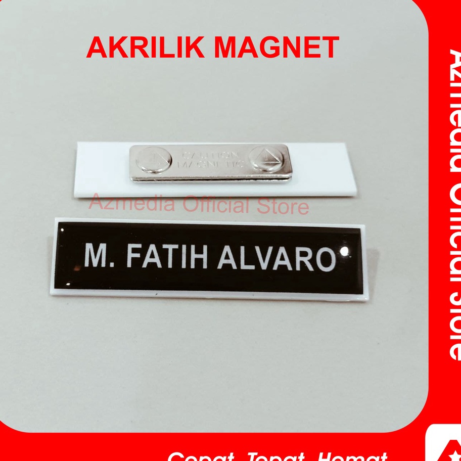 

KFBP3760 【FSASH SALE】 Nametag Nama Dada Akrilik Magnet