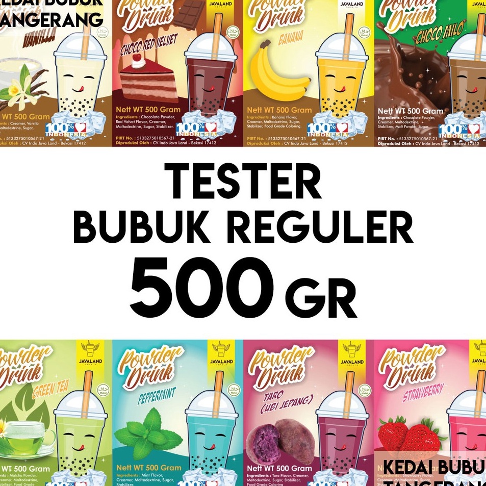 

Diskon Promo Bubuk Minuman Bubble Drink Murah Berkualitas Javaland TESTER 500gr Terbatas
