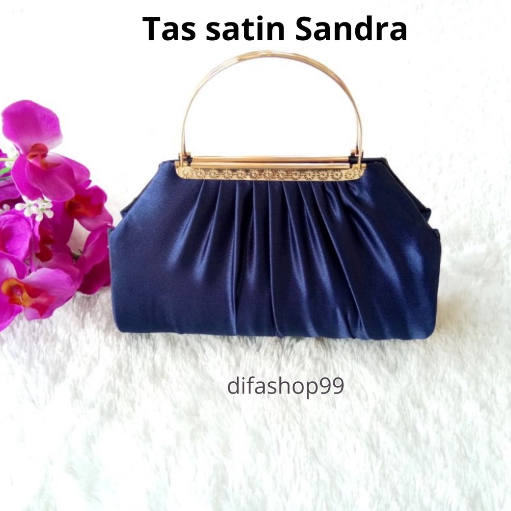 [♞Y60<] Tas pesta Satin Sandra cantik dan elegan cocok buat pesta wisuda kado ready [300]