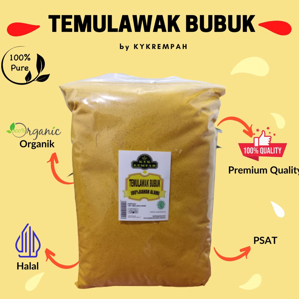 

☊✵ TEMULAWAK BUBUK [500 GRAM] GRADE A Ready