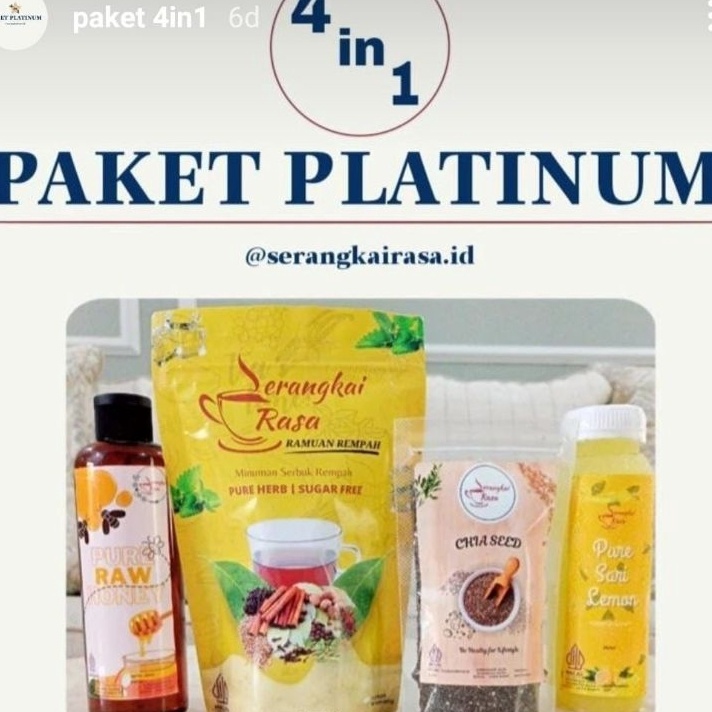 

Dijual Murah Paket Platinum 4 in 1 Serangkai Rasa Diskon