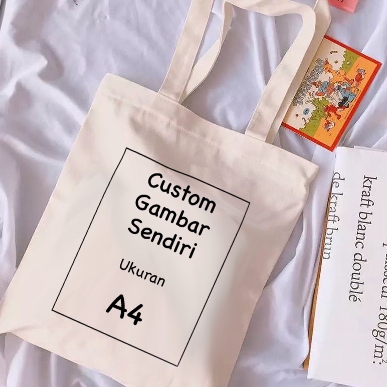 GLZL2270 XC26619  Tote bag Kanvas Motif CUSTOM / Tote Bag Kanvas Murah Premium