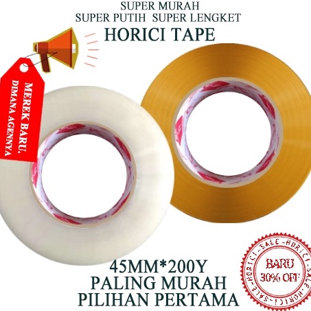 

GJVK9279 READY STOK MURAH SUPER CLEAR 45mmx200Y LAKBAN BENING DAN COKLAT HORICI TAPE