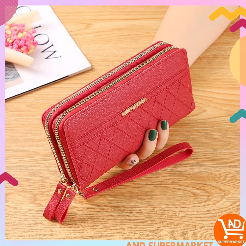 STOK TERBARU AND COD  DOMPET PANJANG WANITA DOMPET PANJANG WANITA IMPORT KOREA KULIT  ISI BANYAK RUA