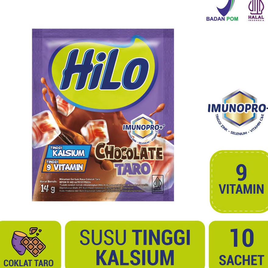 

YTCB0899 Dijamin Ori Hilo Chocolate Taro 10 sachet - Minuman Serbuk