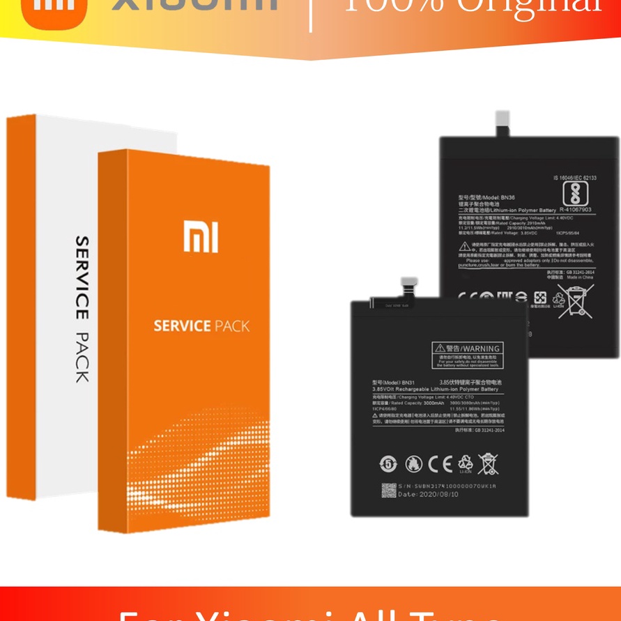 GMRP6452 (C6369]  BATERAI BATTERY BATREI XIAOMI MI REDMI NOTE POCO ALL TIPE KUALITAS ORIGINAL GARANS