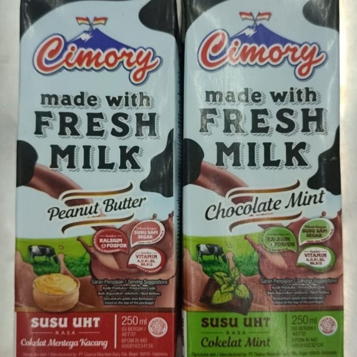 

Terlaku. SUSU CIMORY UHT FRESH MILK 250ml 250 ml Tiramisu Salted Caramel chocolate mint peanut butter Promo