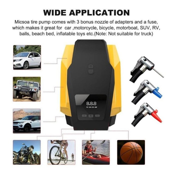 Pompa Ban Mobil Pompa Ban Elektrik Serbaguna Pompa Ban Digital