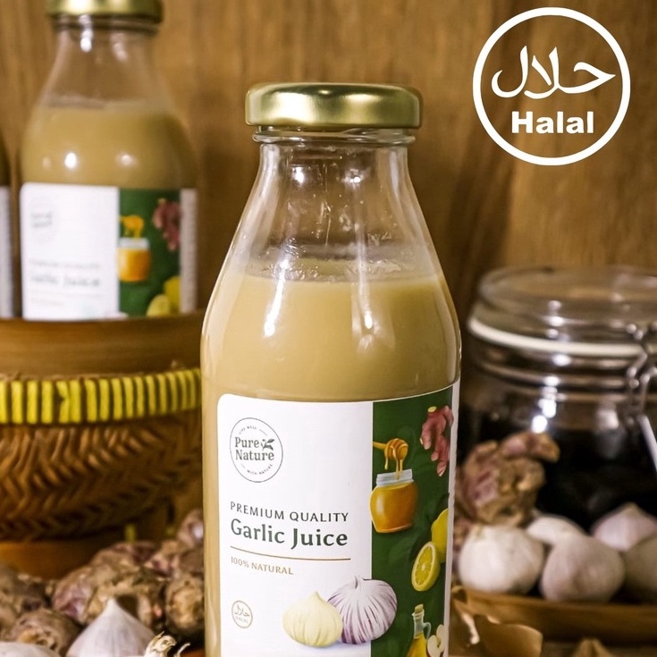 

GOGO ORDER PureNature Jus Bawang Putih Tunggal Premium Dengan Jahe Merah Lemon Madu Cuka Apel HALAL