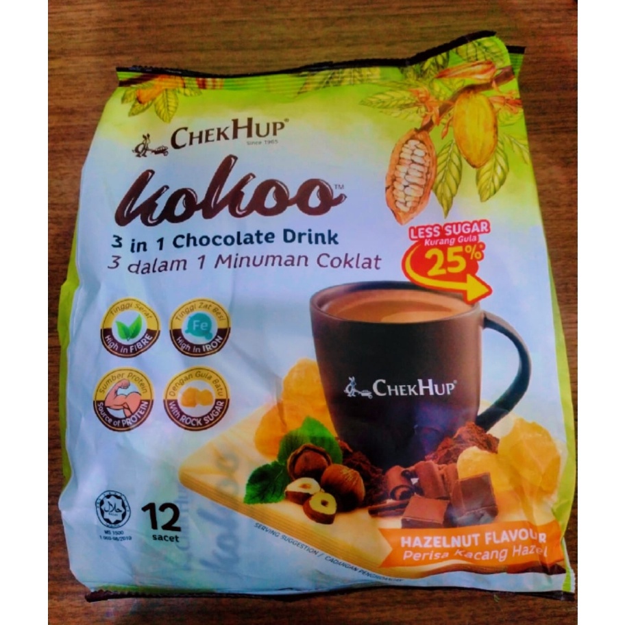 

Terlaku. Chek Hup Kokoo With Hazelnut 3 in 1 Chocolate Drink NEW PACK ➯✽✷