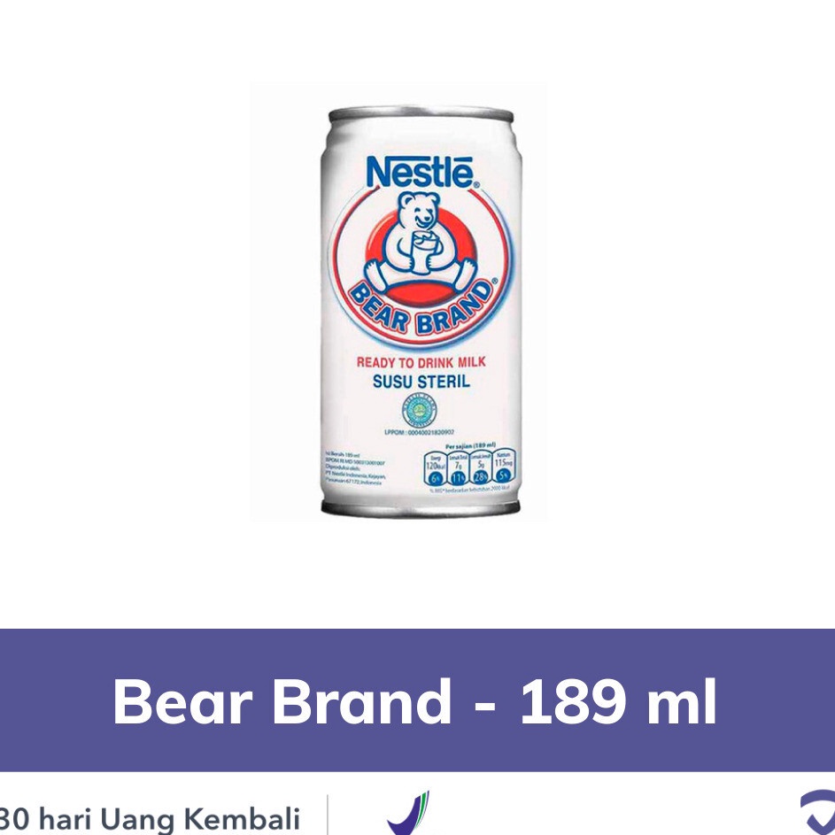 

Terlaku. Bear Brand - 189 ml - JOVEE Grosir
