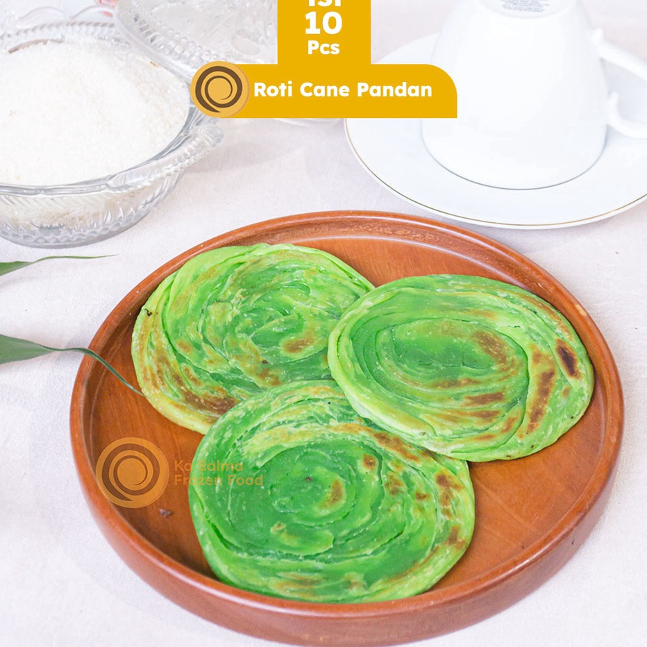 

Ready [ISI 10] Roti Cane Pandan isi 10 Pcs / Roti Canai / Roti Maryam / Roti Konde Pandan isi 10 Pcs