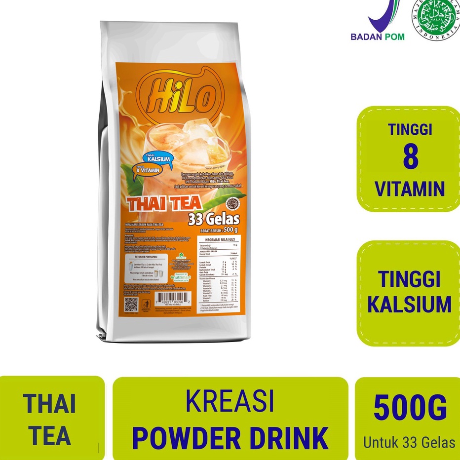 

Super Promo HiLo Refill Powder Drink - Bubuk Minuman Rasa Thai Tea 500 gr