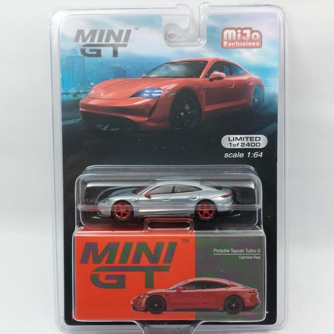 CHASE MiniGT Mini GT 289 Porsche Taycan Turbo S Carmine Red MiJo