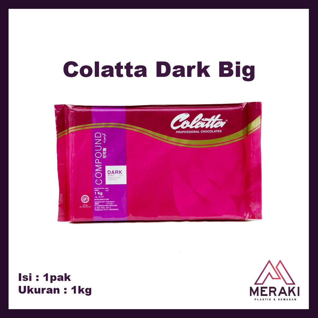 Colata Dark 1Kg Coklat Batang Coklat Compound Bahan Kue