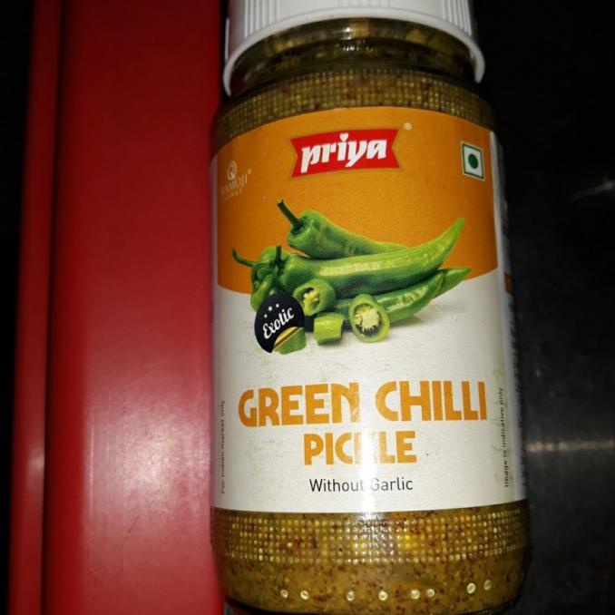 

Ready stock] Acar India Green Chilli Pickle Exotic Priya 300g ( Without Garlic )