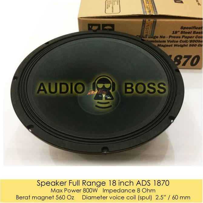 Speaker Full Range 18 inch 18" 18in ADS 1870 800 watt