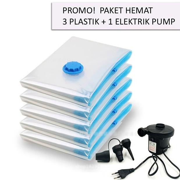 Plastik Vacum Baju Vaccum Vakum Bag Travel Packing Pakaian Traveling