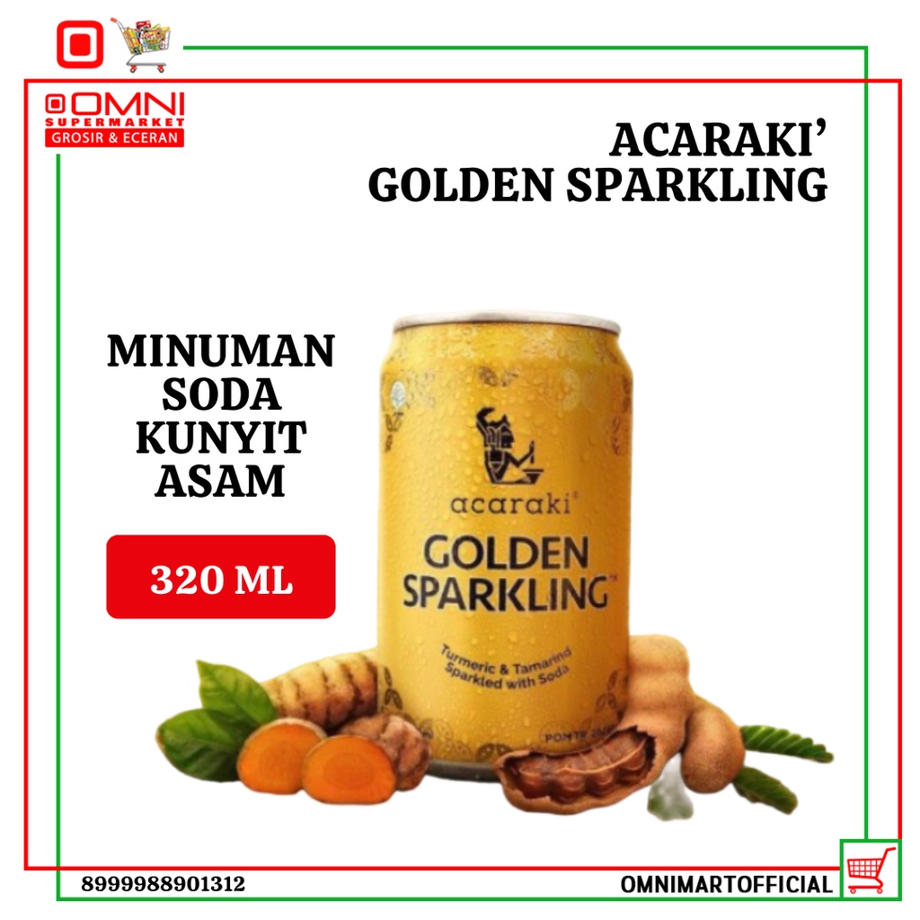 

Acaraki Golden Sparkling Minuman Soda Kunyit Asam 320 Ml