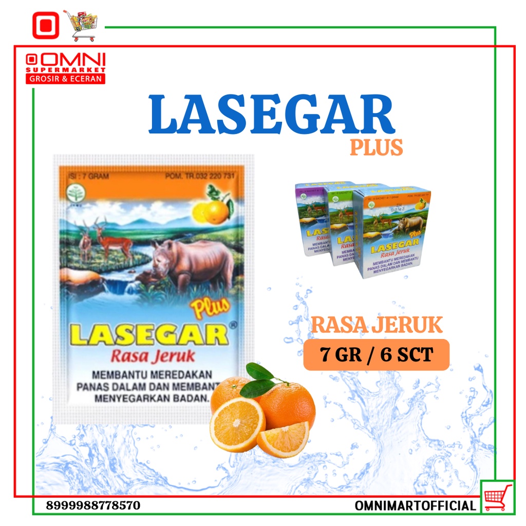 Lasegar Plus Jeruk 7 Gr 6 Sachets Larutan Penyegar