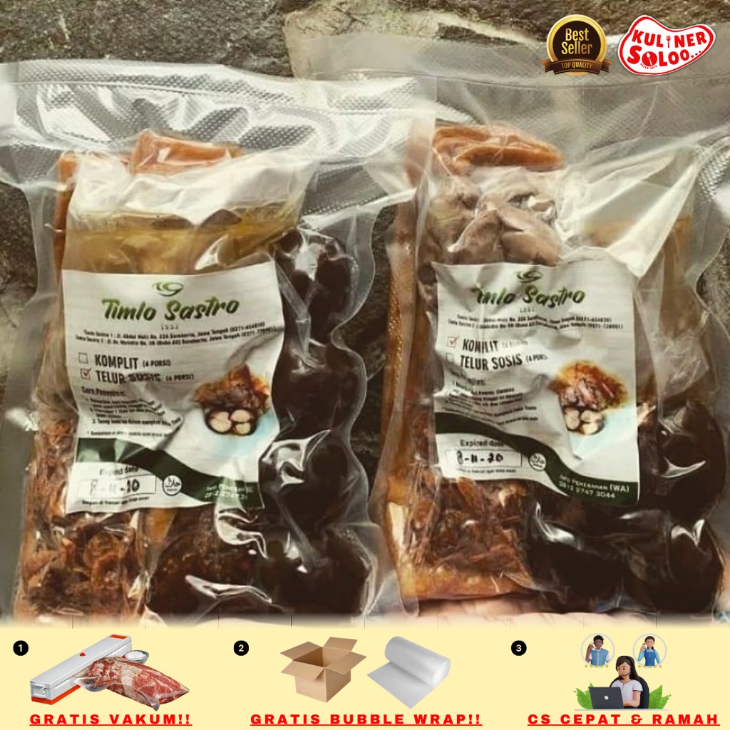 

Timlo Sastro Frozen isi 4 porsi - Kuliner Soloo