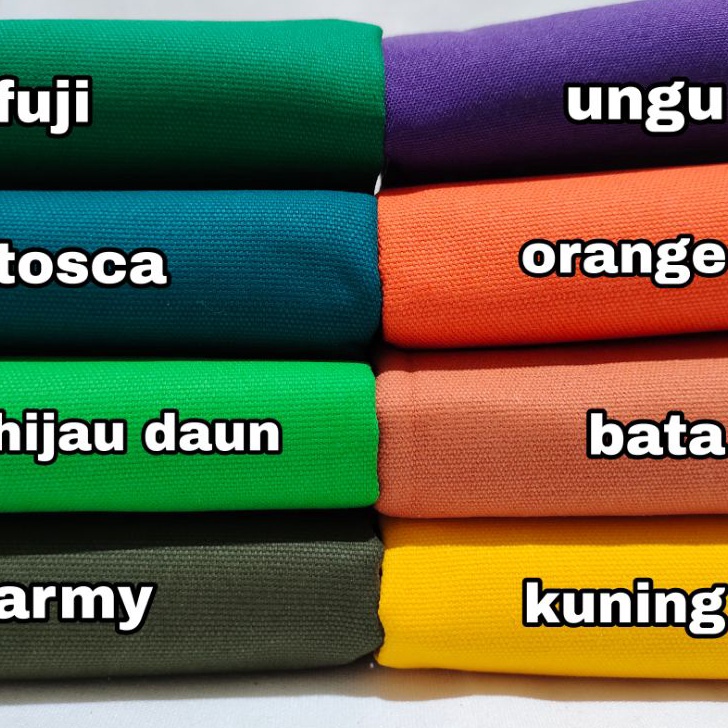 

Model Terkini kanvas polos warna banyak ( 50 cm x 150 cm ) Dijual Murah