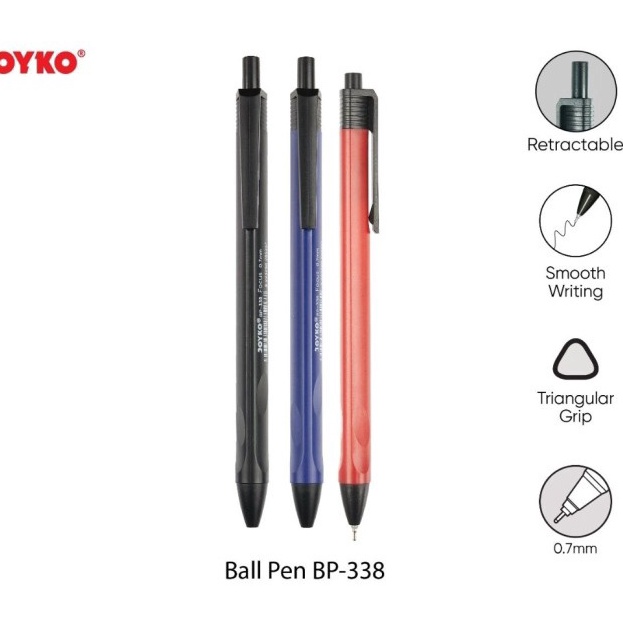

TVHH0946 (COD )NEW_PRODUCT Ballpen BP-338 Joyko (12pcs)
