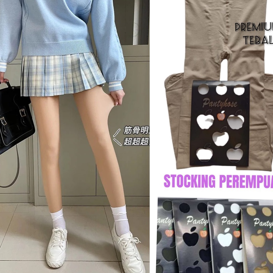 Terlaris Stocking Panty Wanita Original Apple Panty House Nutup Kaki Bahan Tebal Lembut Elastis / Ka