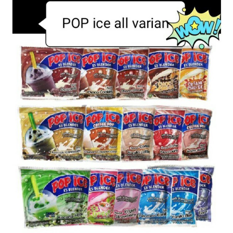 

Best Produk POP ICE / ES BLENDER MINUMAN SERBUK ANEKA RASA 1 Renceng ISI 10 Sachet Best Product