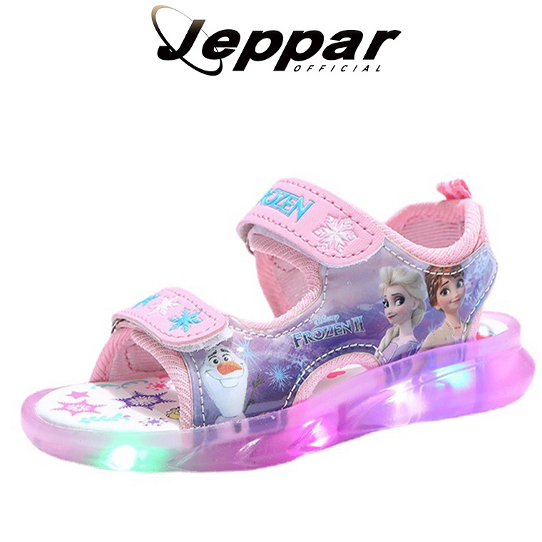 laris manis.. Sandal Anak LED Perempuan FROZEN kualitas Import -  Sandal Frozen 006