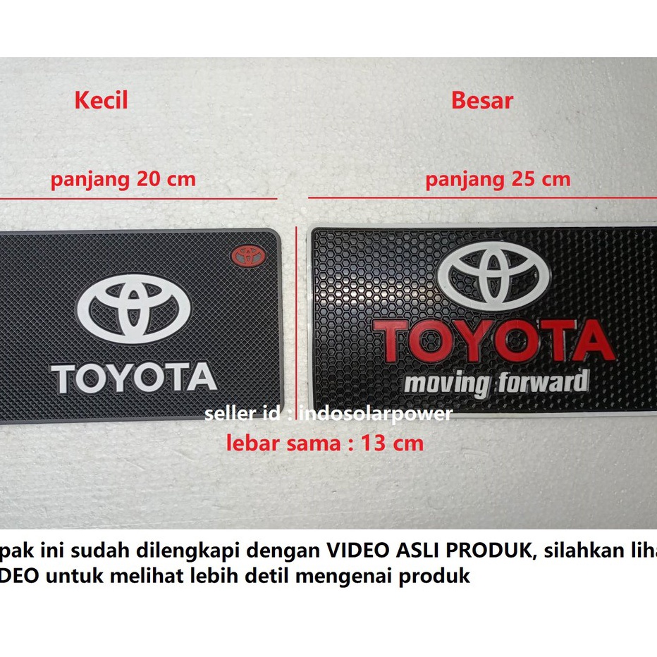 ➫➻❀✺ Dashmat anti slip sticky pad untuk HP GPS dashboard mobil Logo TOYOTA Innova Avanza Fortuner Si