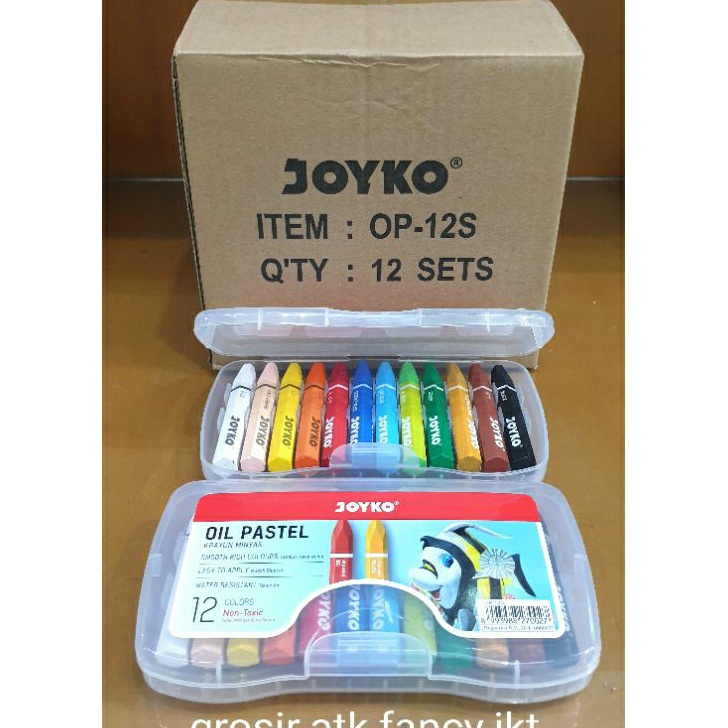 

➤➪✼✰ OP 12S Crayon Krayon Minyak Oil Pastel Joyko 12 Warna Joyko OP-12S / Titi Ti P 12S Ready