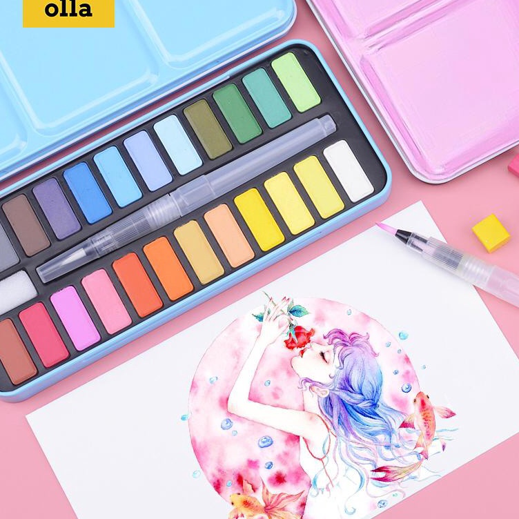 

Diskon Olla Cat lukis Cat Air Sponge Lukis 24 Warna Watercolor Set - WC2 ☌➜✥