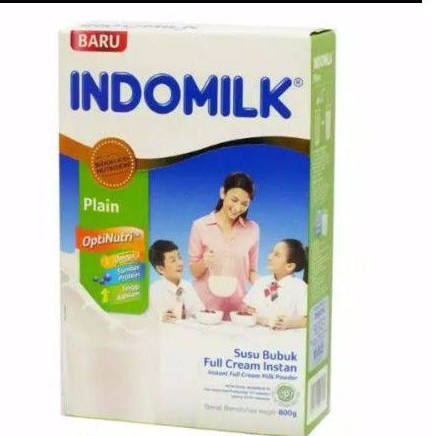 

Indomilk susu bubuk full cream plain coklat dan instan 800gram