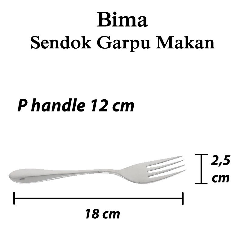 Bima Sendok Garpu Makan Rhino Stainless (12 Pcs)