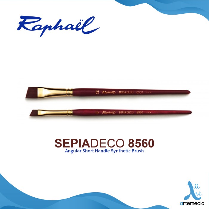 

Kuas Lukis Raphael 8560 Angular Sepia Deco Synthetic Brush Short Handl