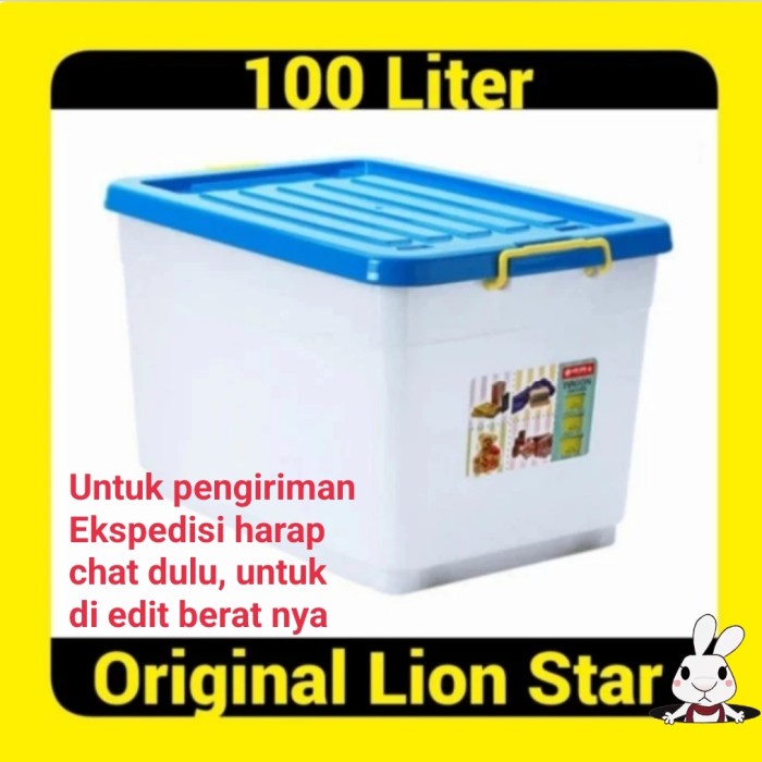 Terlaris Container/Kontainer Box Plastik, Lion Star-Wagon, 100 Liter.