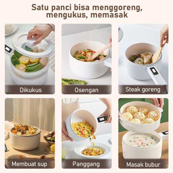 Ready oke] Panci Listrik Serbaguna Anti Lengket Low Watt Advance Panci Listrik
